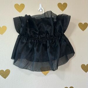 Fun and flirty black peplum tube top size 3X forever 21